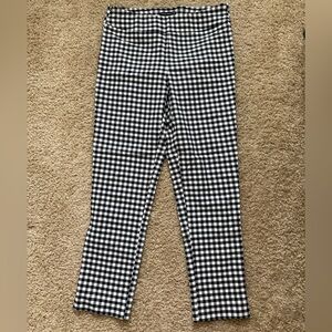 Counterparts Navy & White Gingham Slim Stretch Pants